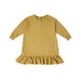 Pehr-French Terry Ruffle Hem Dress-Dijon-1