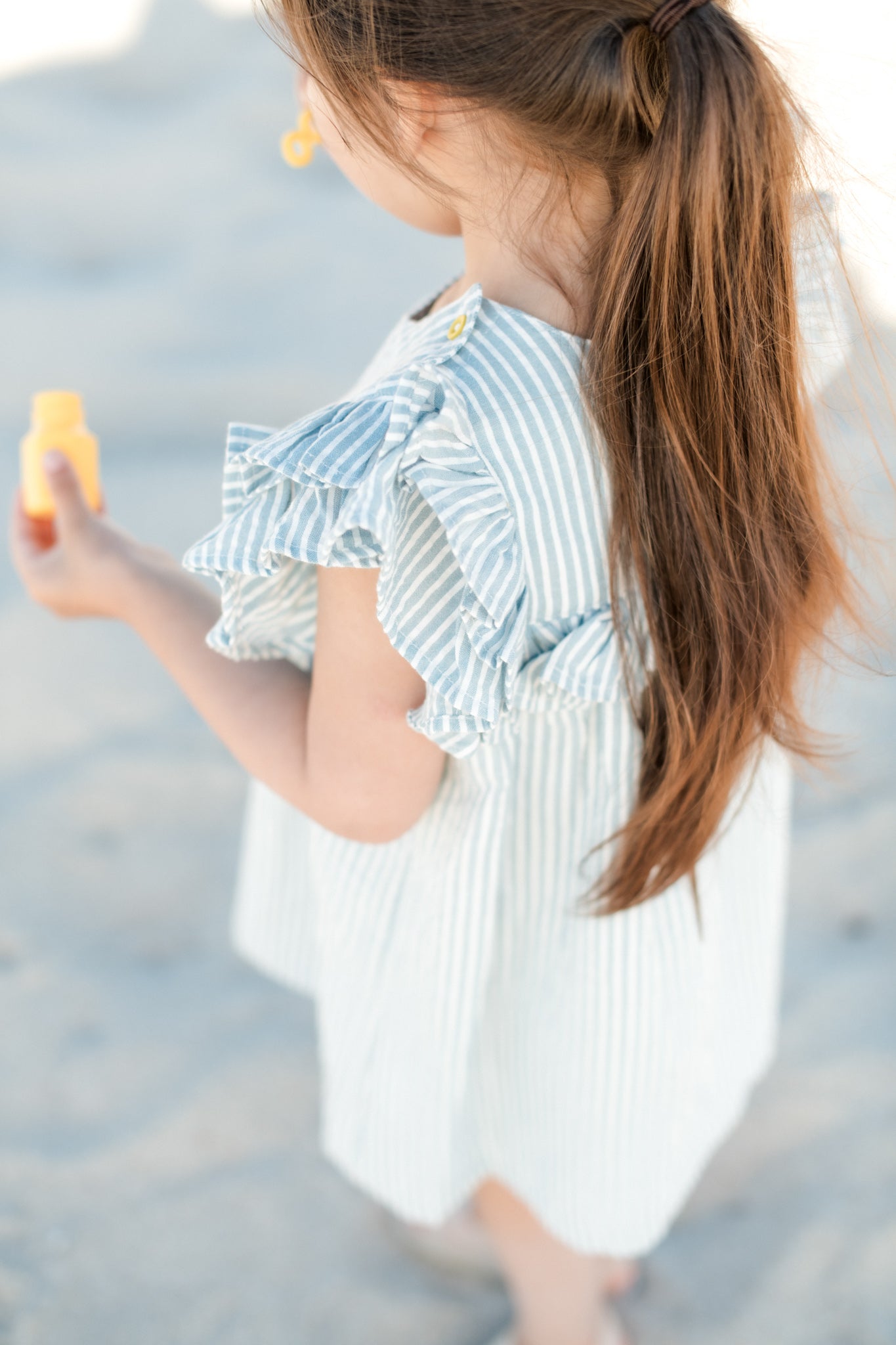 Pehr- Seersucker Dress-Marine Blue-Toddler-6