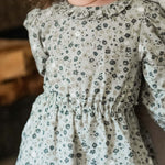 Pehr-Ruffle Puff Sleeve Dress-Forget-Me-Not-2