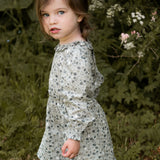 Pehr-Ruffle Puff Sleeve Dress-Forget-Me-Not-3