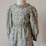 Pehr-Ruffle Puff Sleeve Dress-Forget-Me-Not-7