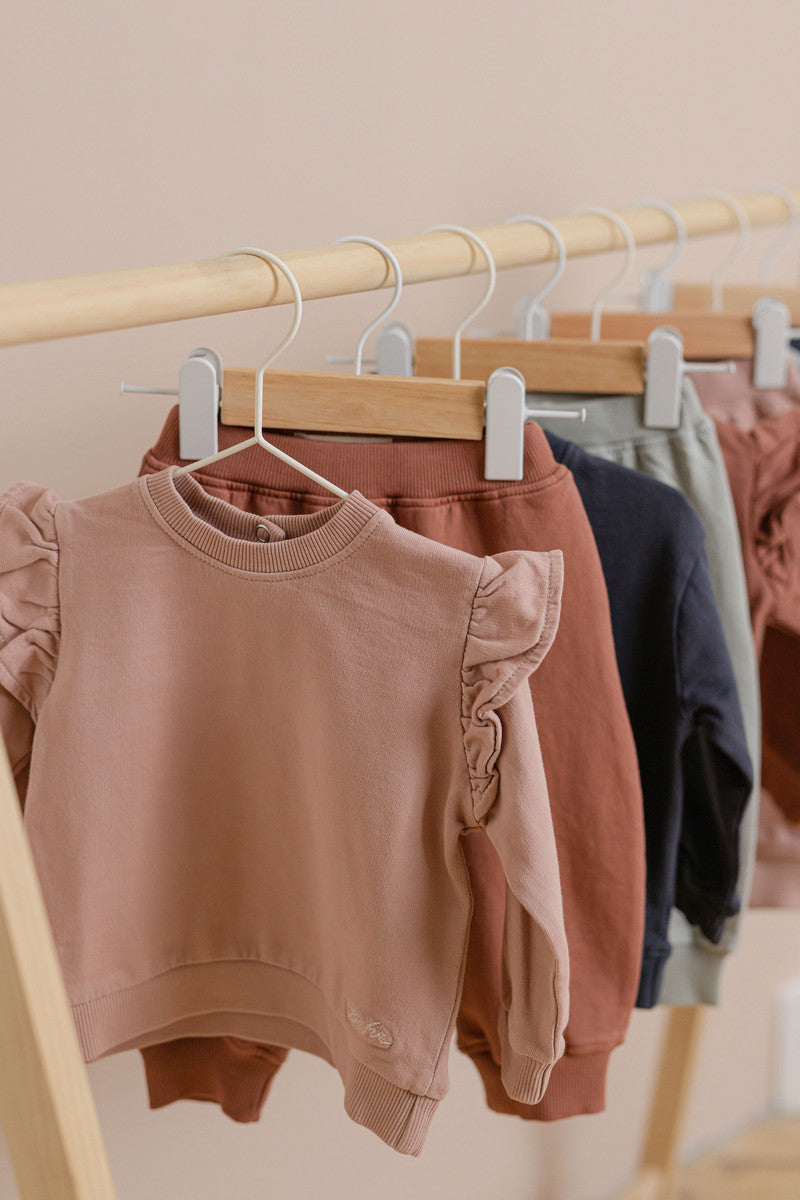 Pehr-French Terry Ruffle Sweatshirt-Soft Peony-5