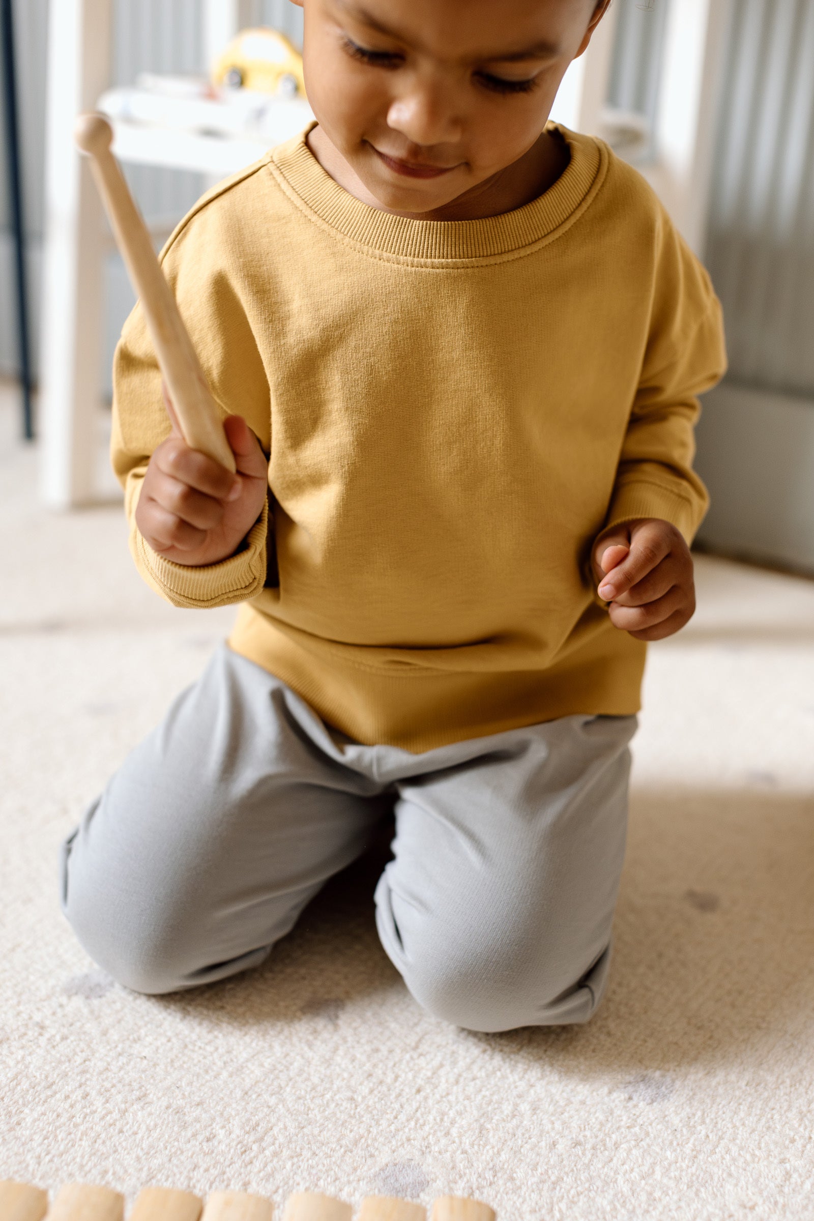 Pehr-French Terry Sweatshirt-Dijon-4