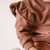 Pehr-French Terry Ruffle Sweatshirt-Clay-4