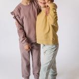 Pehr-Kids French Terry Ruffle Sweatshirt-Plum-2