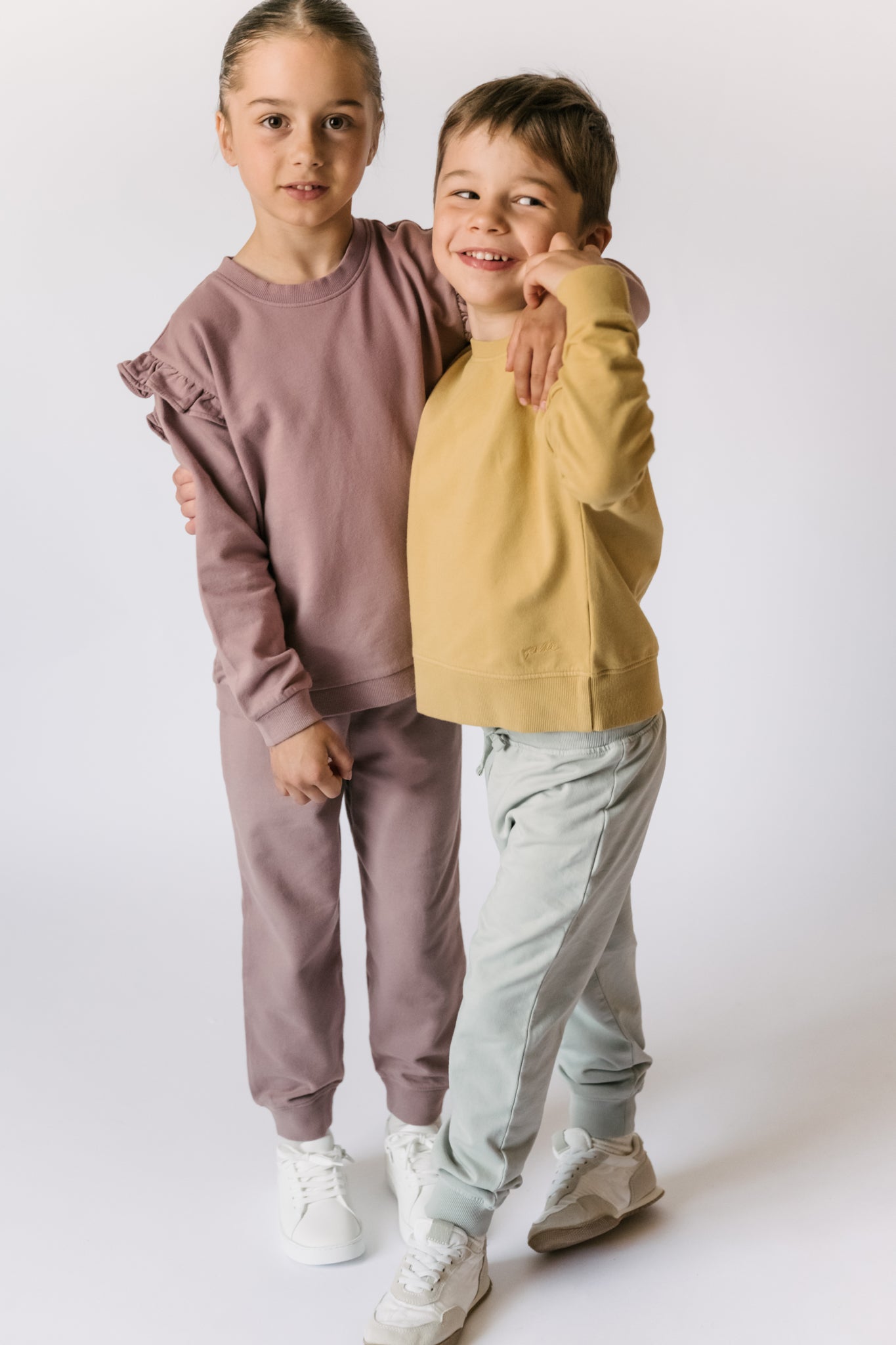 Pehr-Kids French Terry Ruffle Sweatshirt-Plum-2