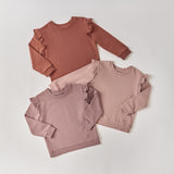 Pehr-Toddler French Terry Ruffle Sweatshirt-Clay-5