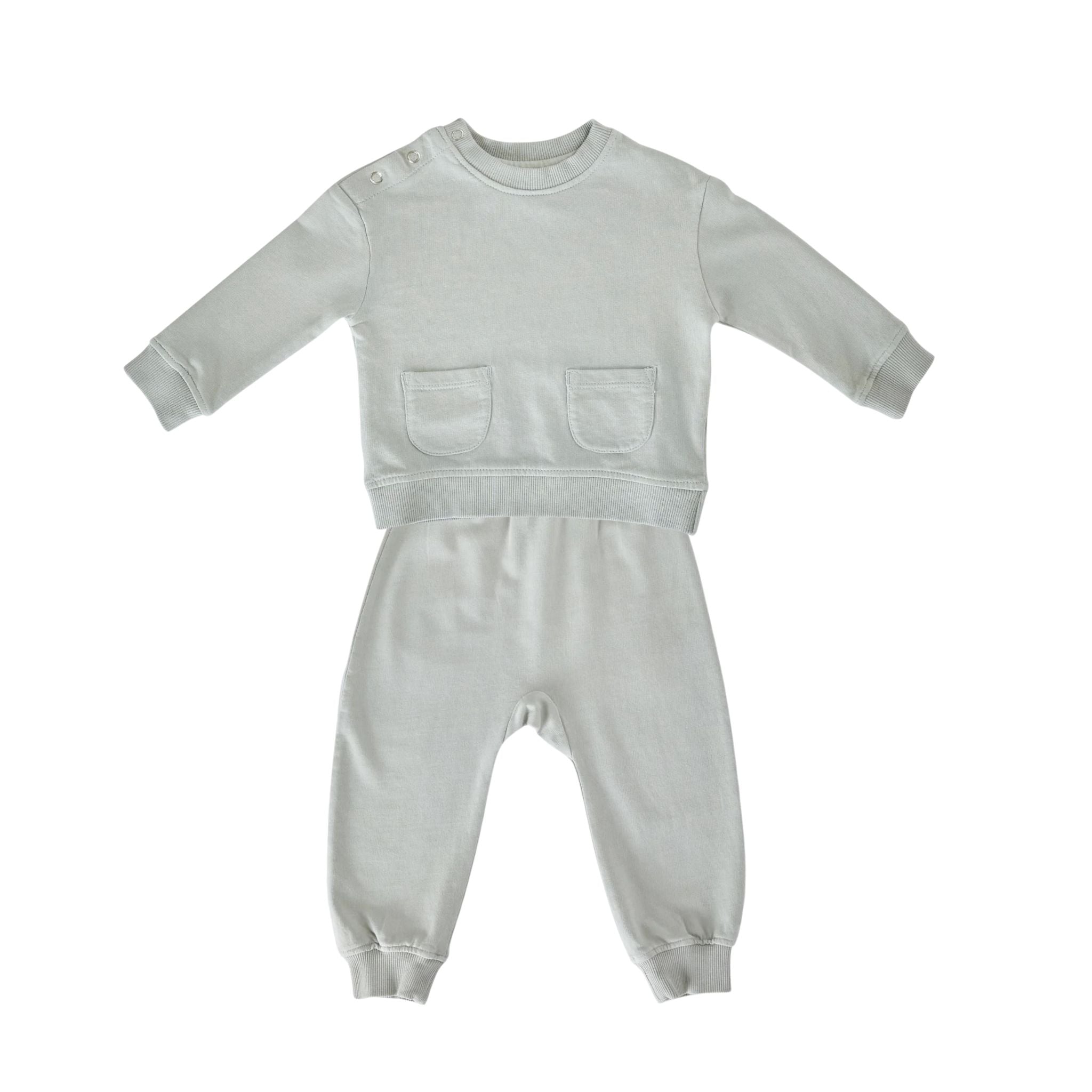 Pehr-French Terry Matching Set-Soft Sea-1