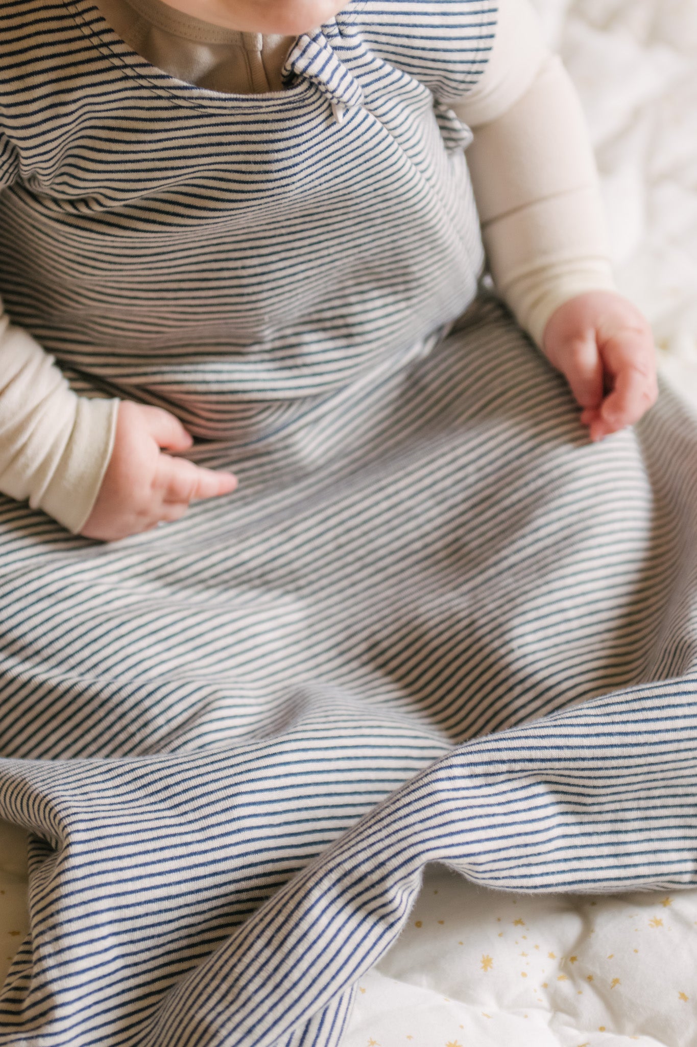pehr-Sailor Stripe Front Zipper 1.0 Tog Sleep Bag-Ink-9-18 mos-2