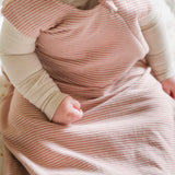 pehr-Sailor Stripe Front Zipper 1.0 Tog Sleep Bag-Tea Rose-9-18 mos-2