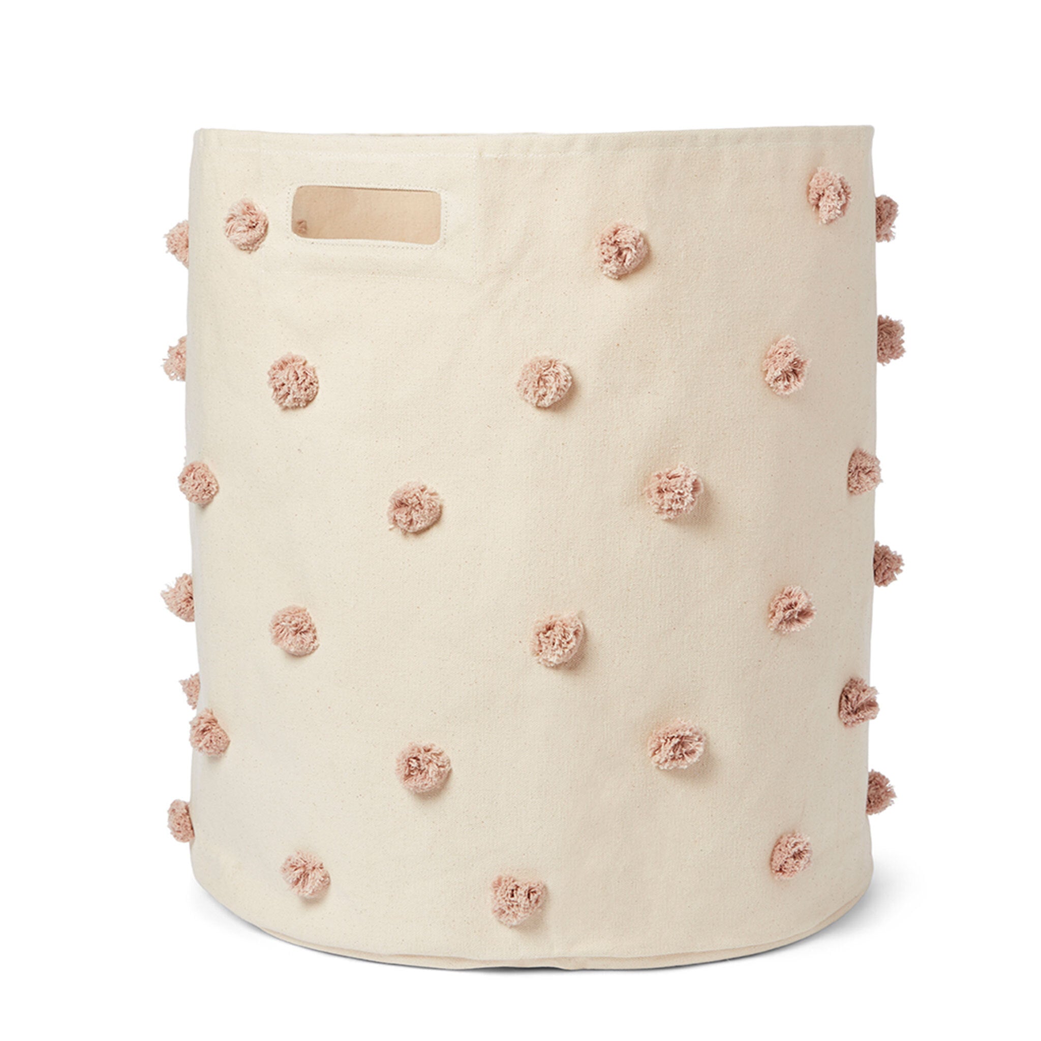 Pehr-Pom Pom Basket Hamper-Rose Pink-1