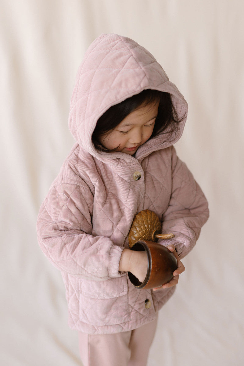 Pehr-Corduroy Quilted Jacket-Rose Pink-4