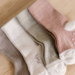 Pehr-Crew Socks with Grips 3 - Pack-Sage Set-3