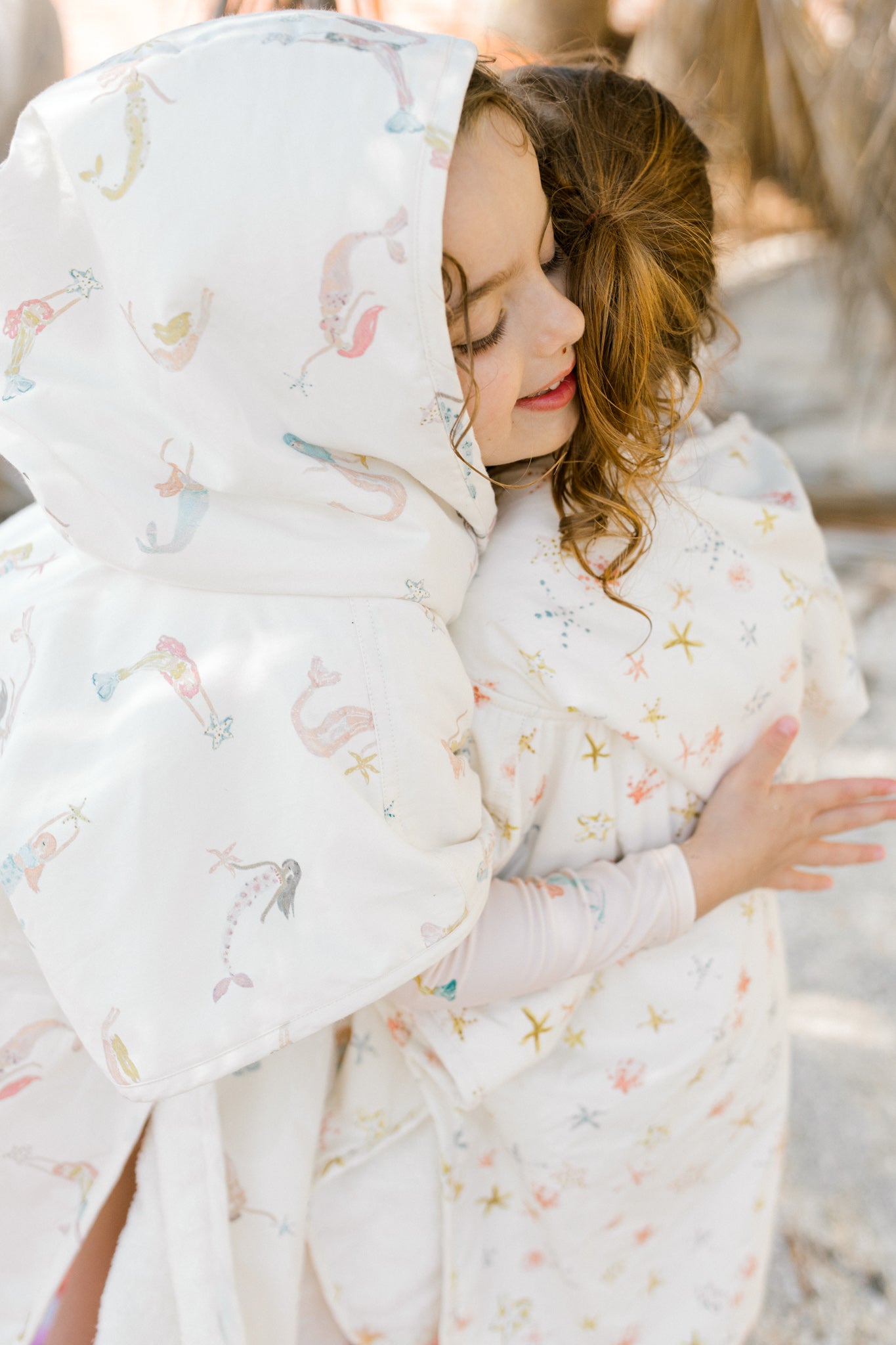 Pehr - Hooded Poncho Towel - Mermaid Melody- Toddler-2
