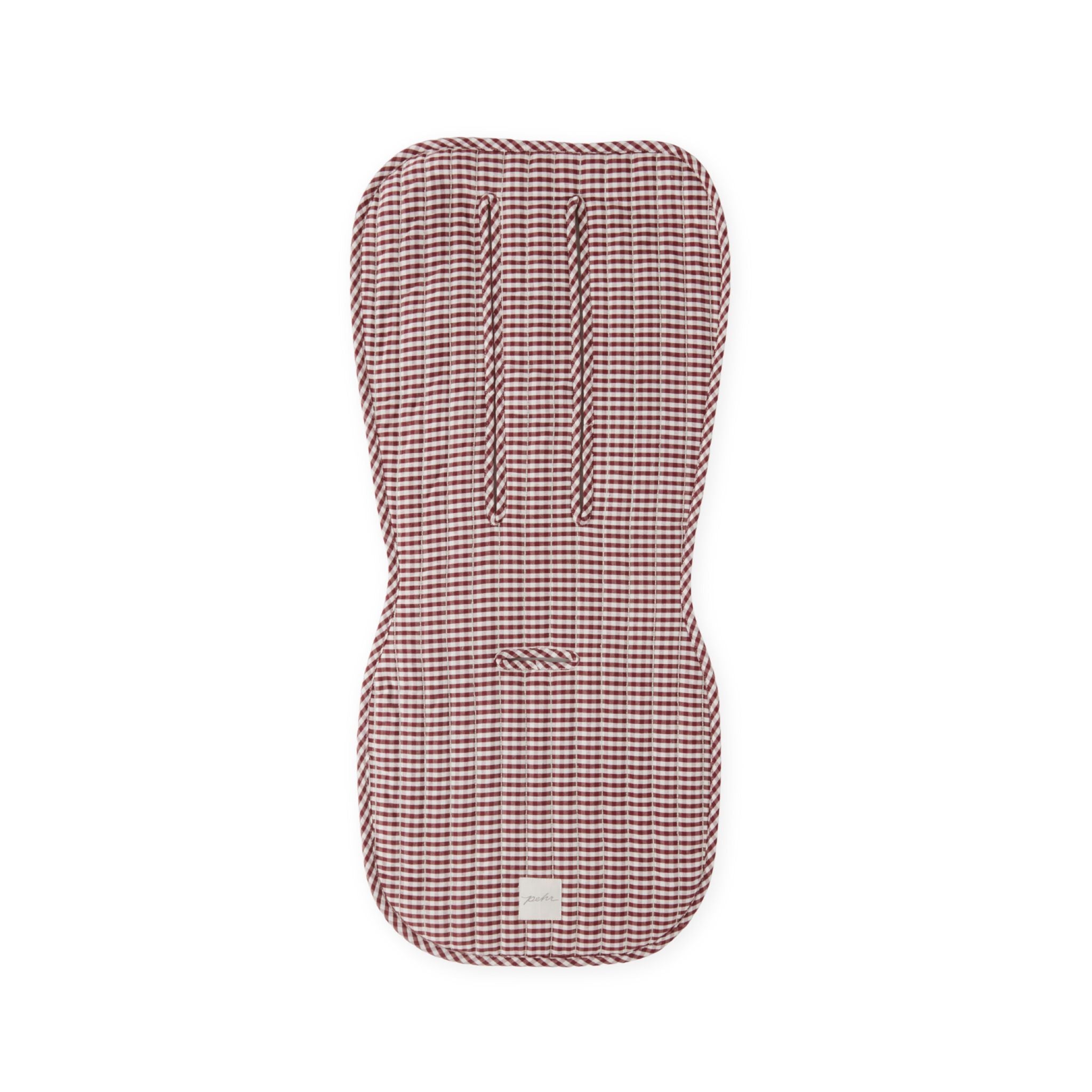 Pehr-Reversible Stroller Insert-Gingham Mulberry/Sherpa-1