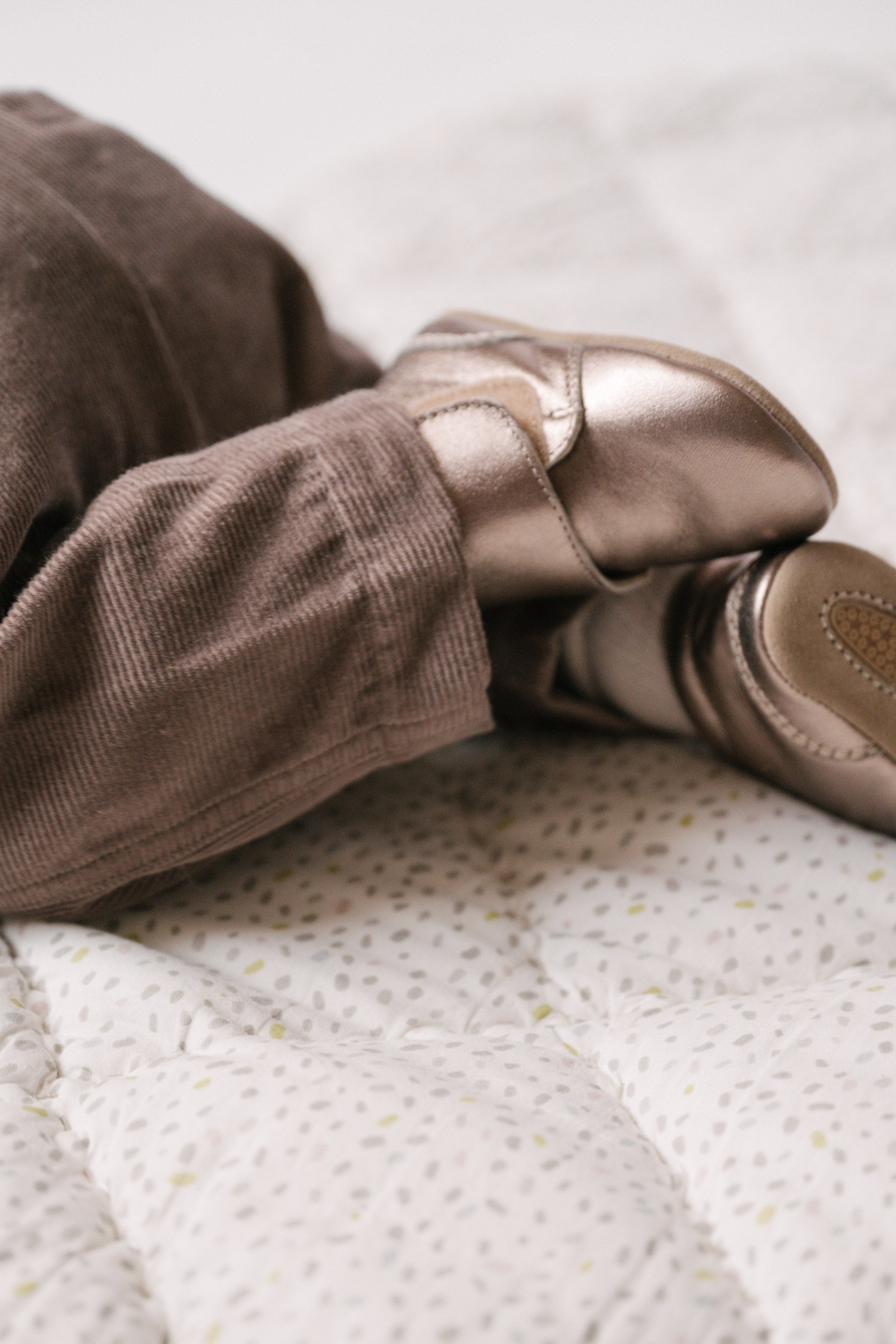 Pehr-Metallic Babble Bootie-Antique Bronze-2