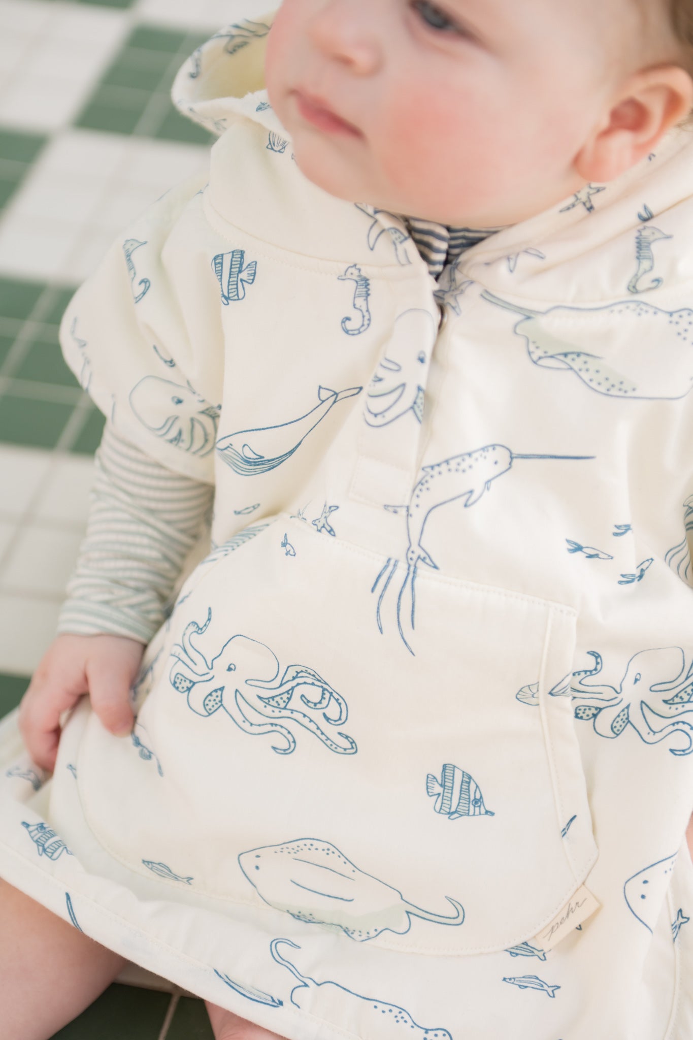 Pehr - Hooded Poncho Towel - Life Aquatic - Baby -2
