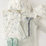 Pehr - Hooded Poncho Towel - Life Aquatic - Baby -6