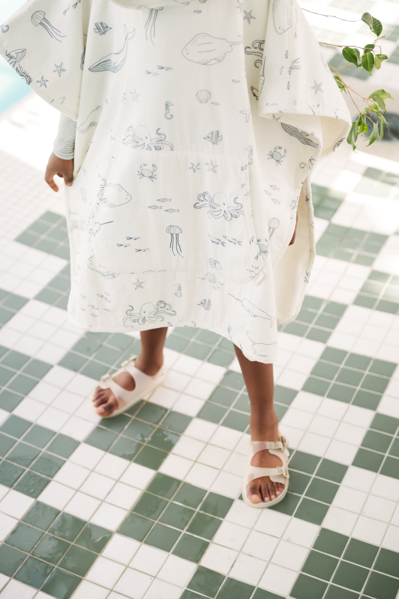 Pehr - Hooded Poncho Towel - Life Aquatic - Toddler-3
