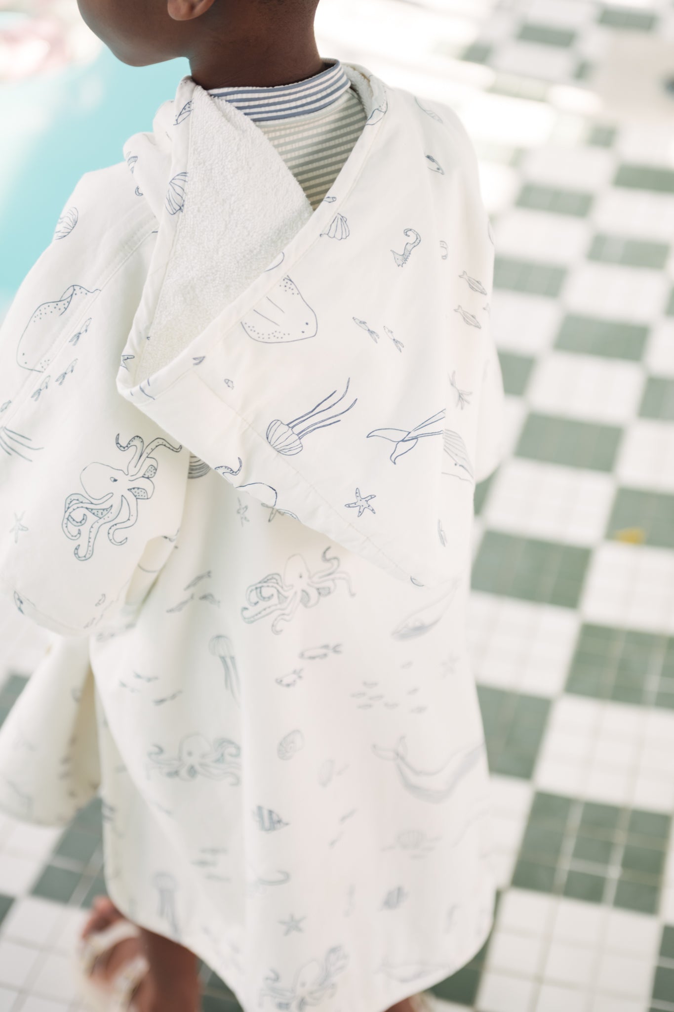Pehr - Hooded Poncho Towel - Life Aquatic - Toddler-4
