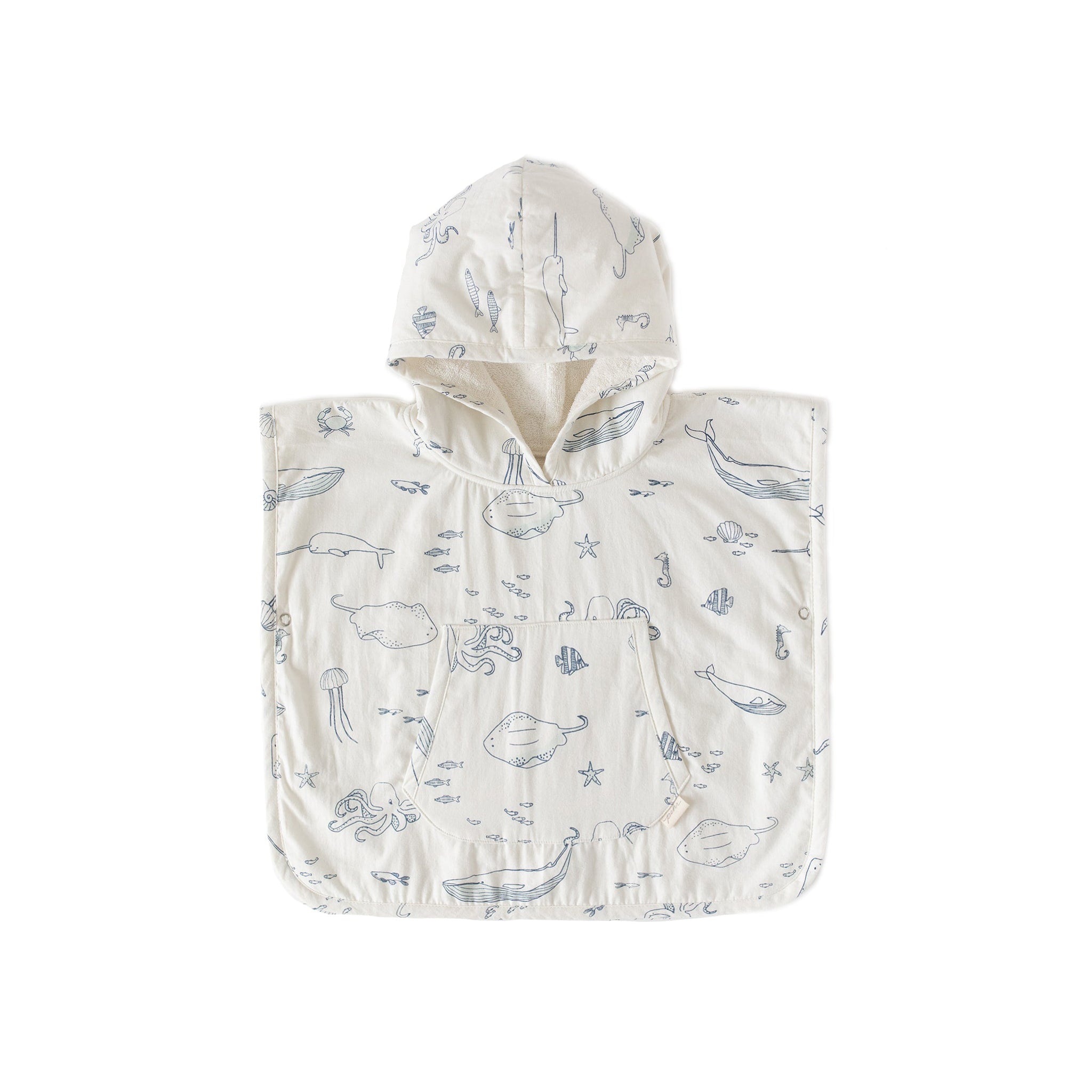 Pehr - Hooded Poncho Towel - Life Aquatic - Toddler-5