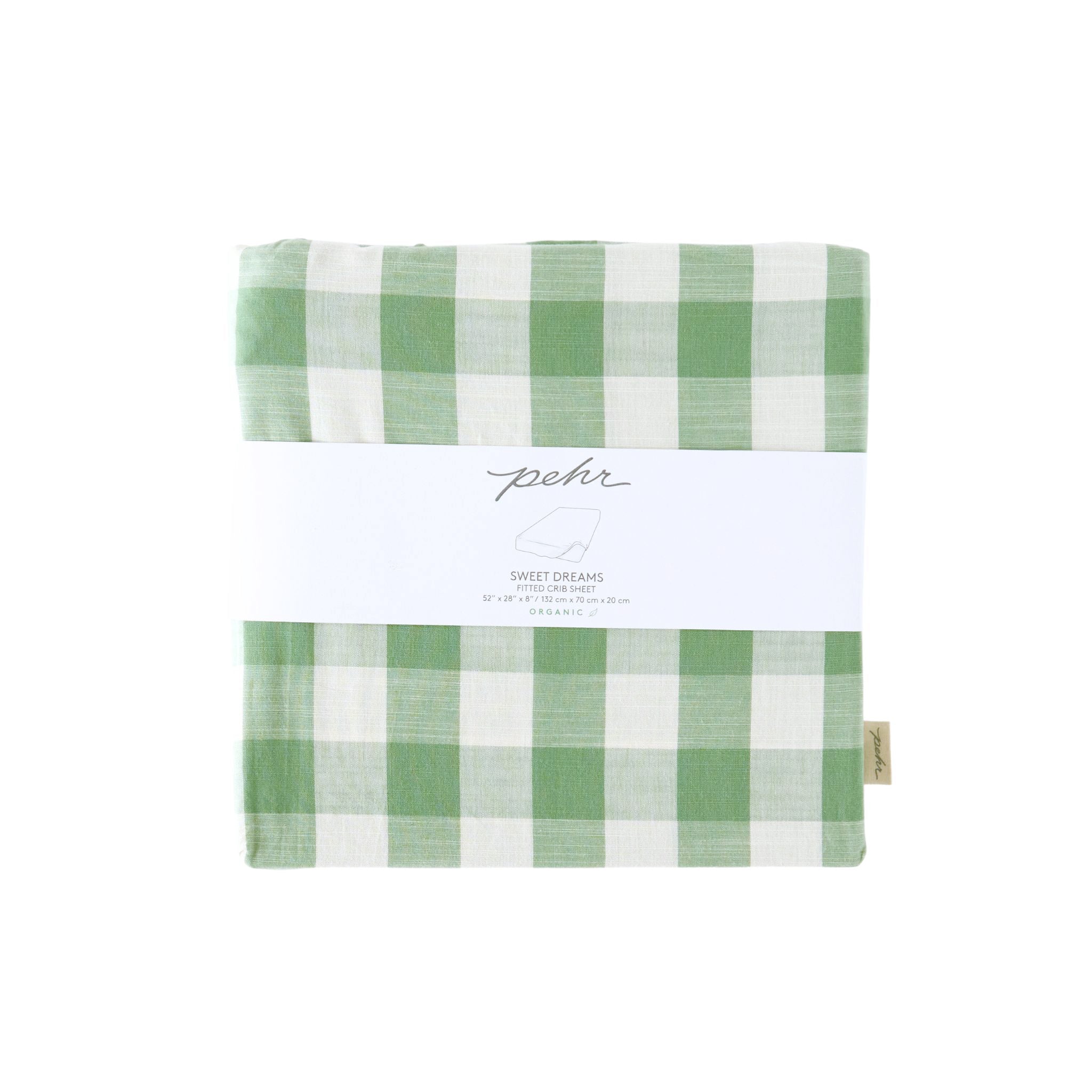 Pehr-Checkmate Crib Sheet- Checkmate Grass-3