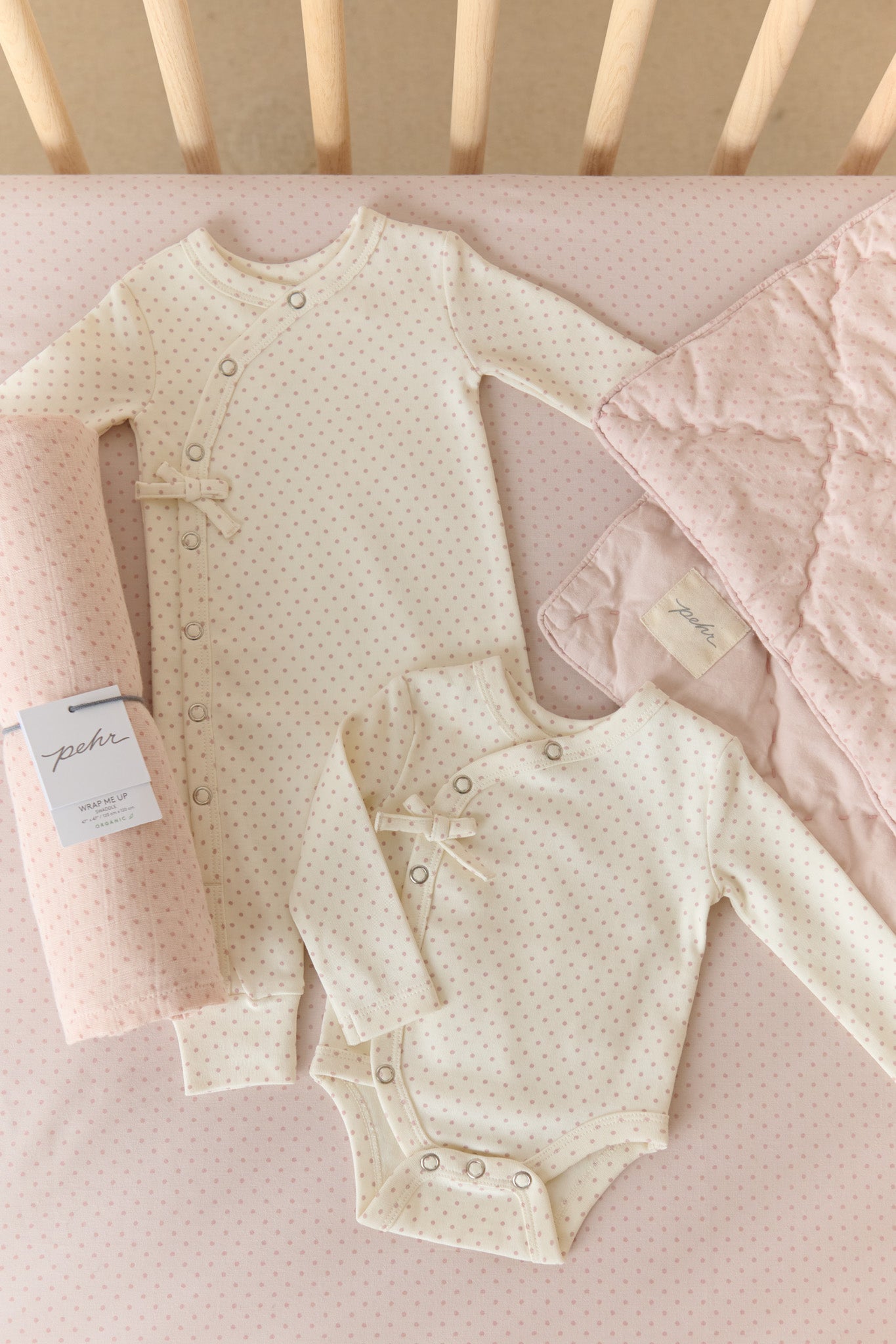 Pehr-Pin Dot Crib Sheet- Pin Dot Peony-5