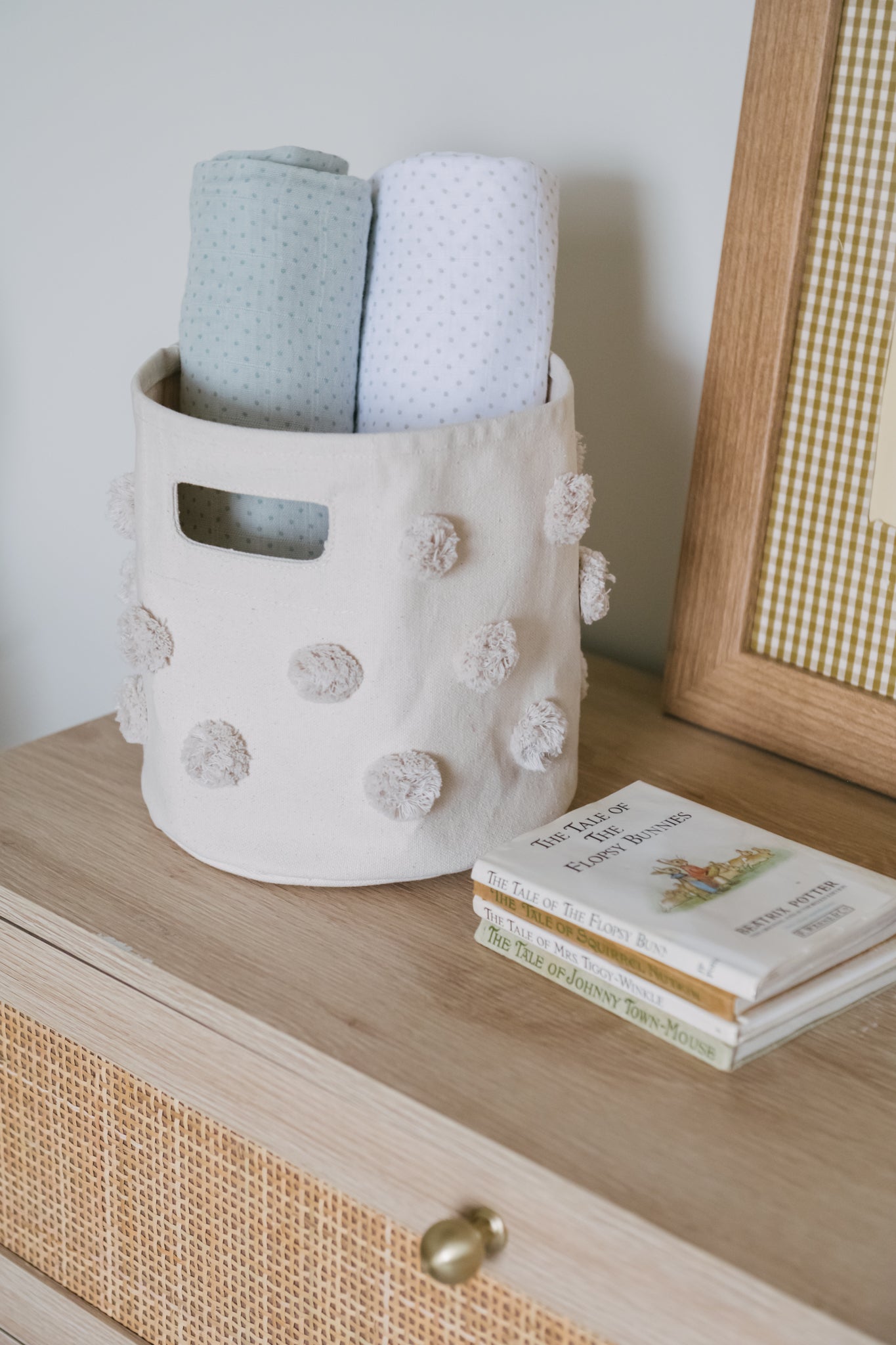 Pehr-Pin Dot Swaddle- Pin Dot Pebble-4
