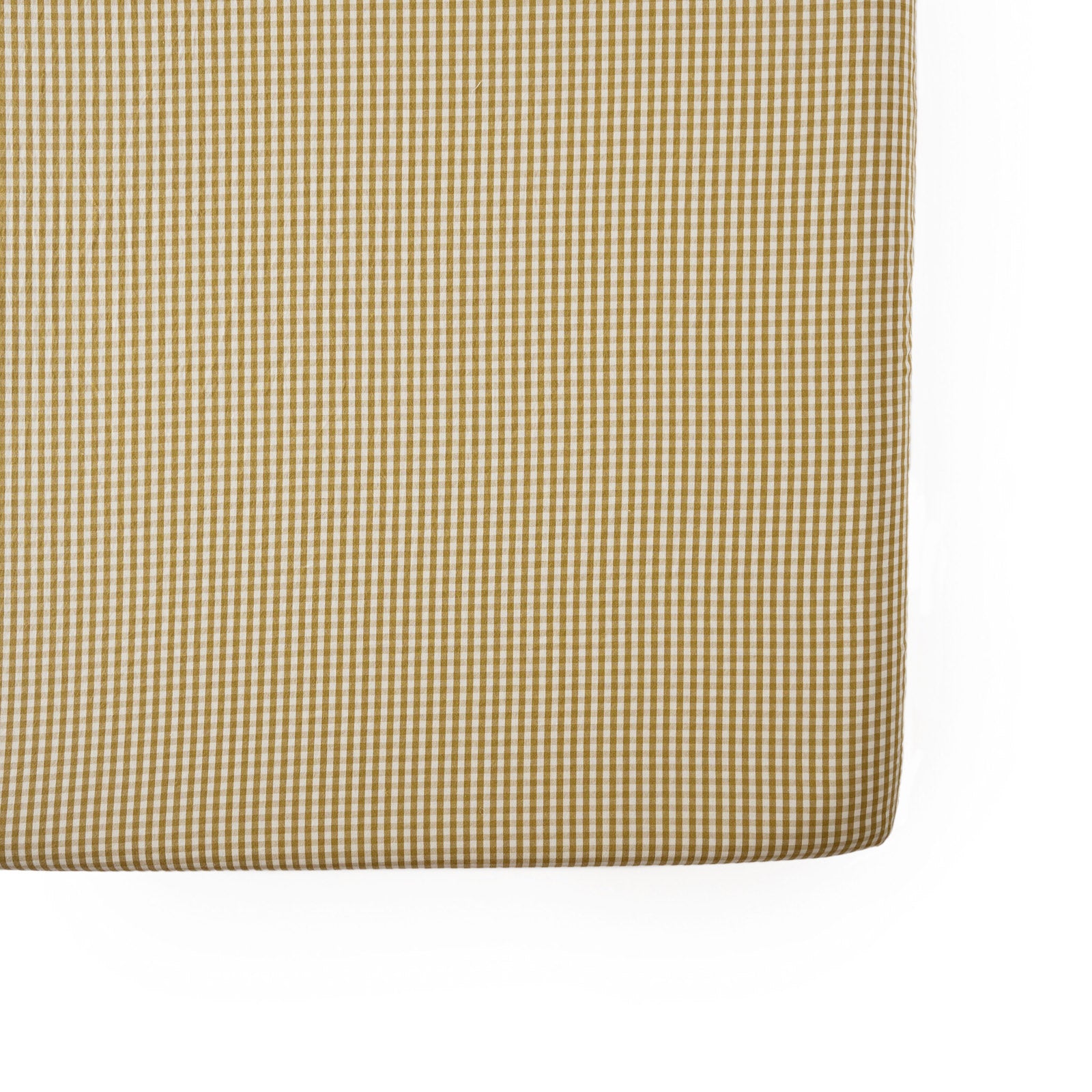 Pehr-Gingham Crib Sheet-Dijon-1