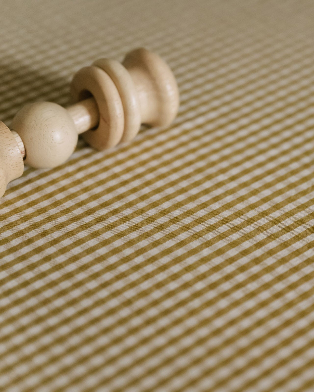 Pehr-Gingham Crib Sheet-Dijon-2
