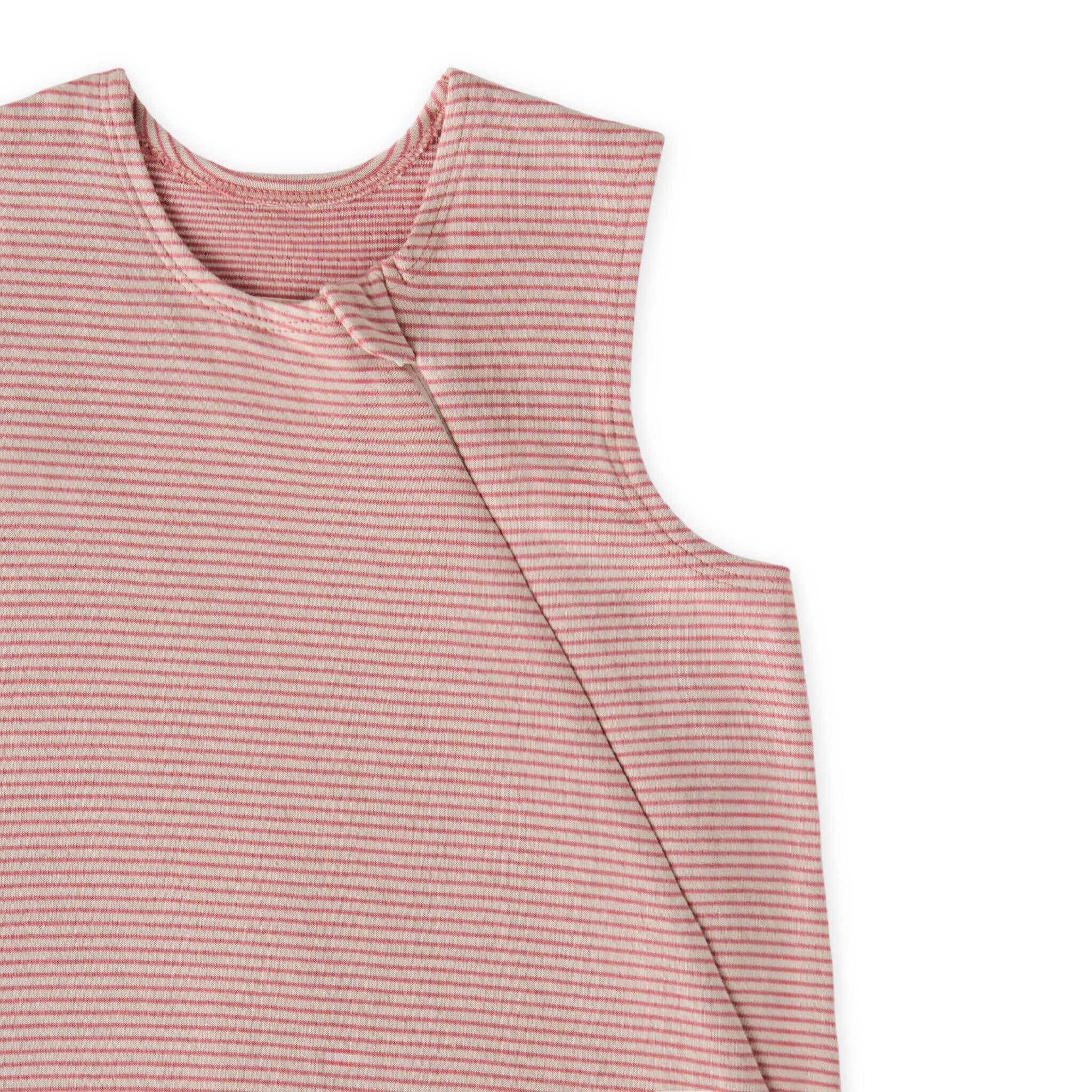 pehr-Sailor Stripe Front Zipper 1.0 Tog Sleep Bag-Tea Rose-0-9 mos-1