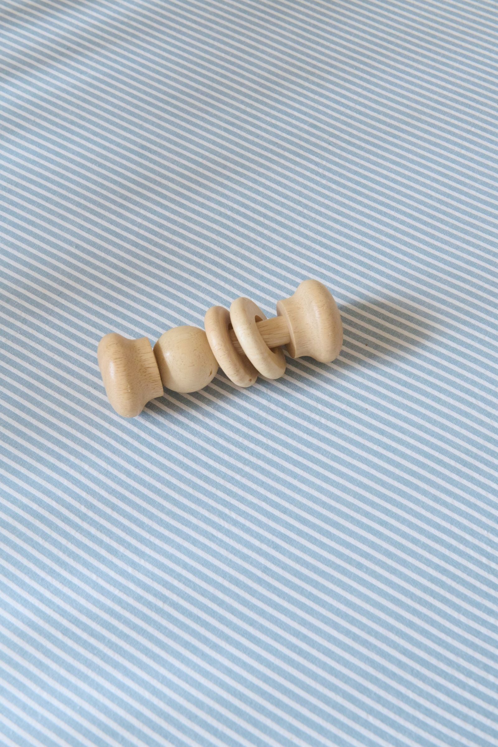 Pehr-Seersucker Crib Sheet-Marine Blue-2