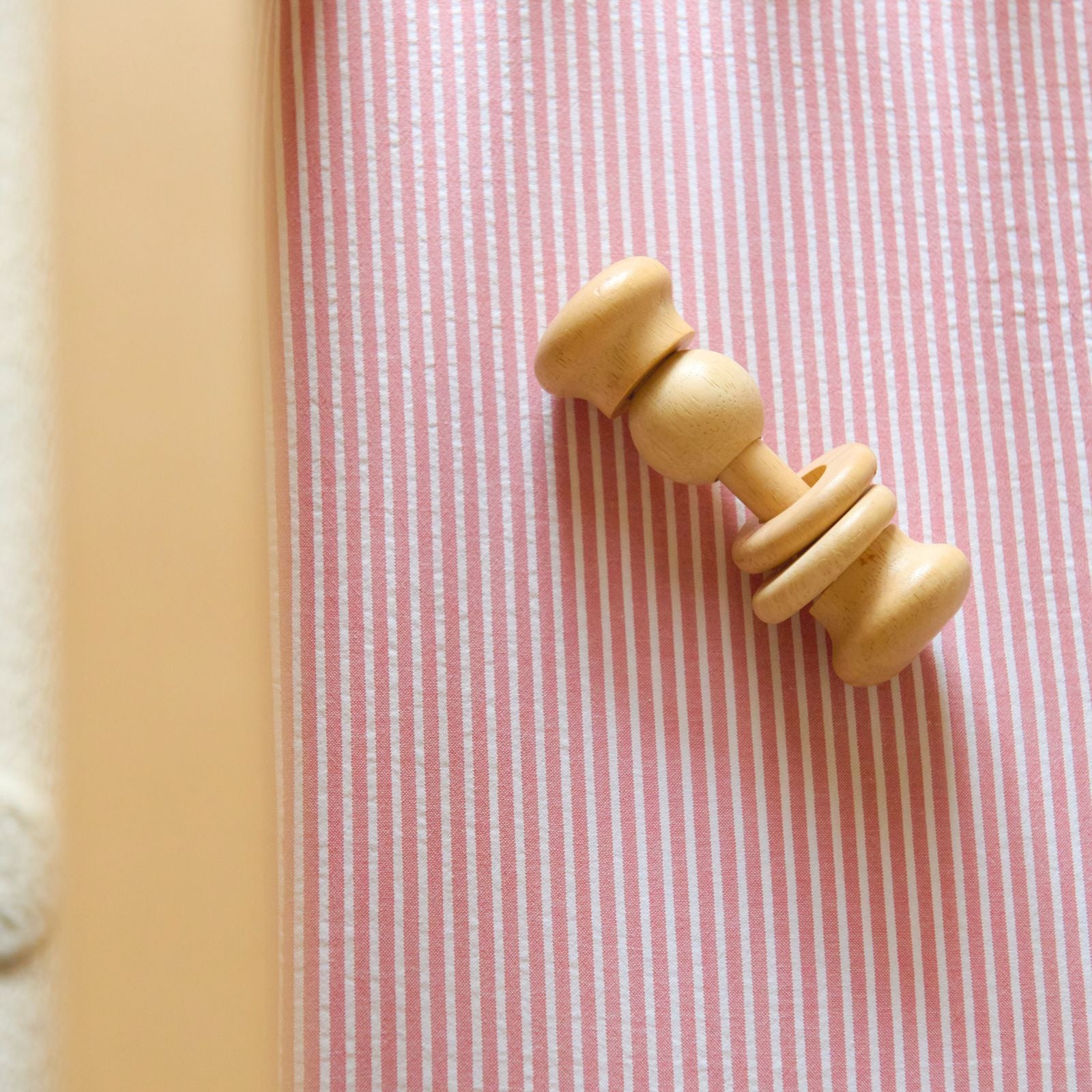 Pehr-Seersucker Crib Sheet-Anchor Red-4