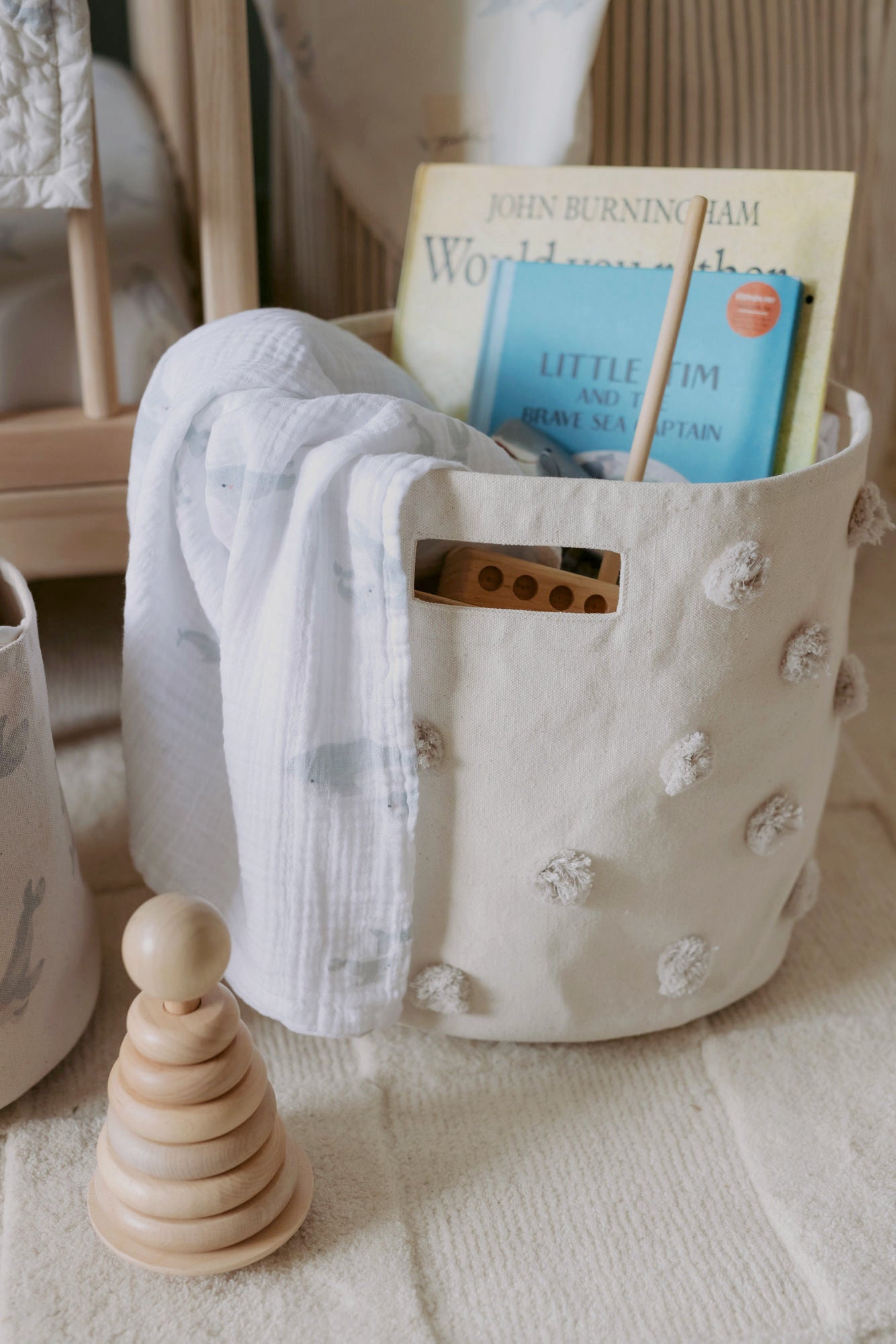 Pehr-Pom Pom Basket- Bin-Grey-5