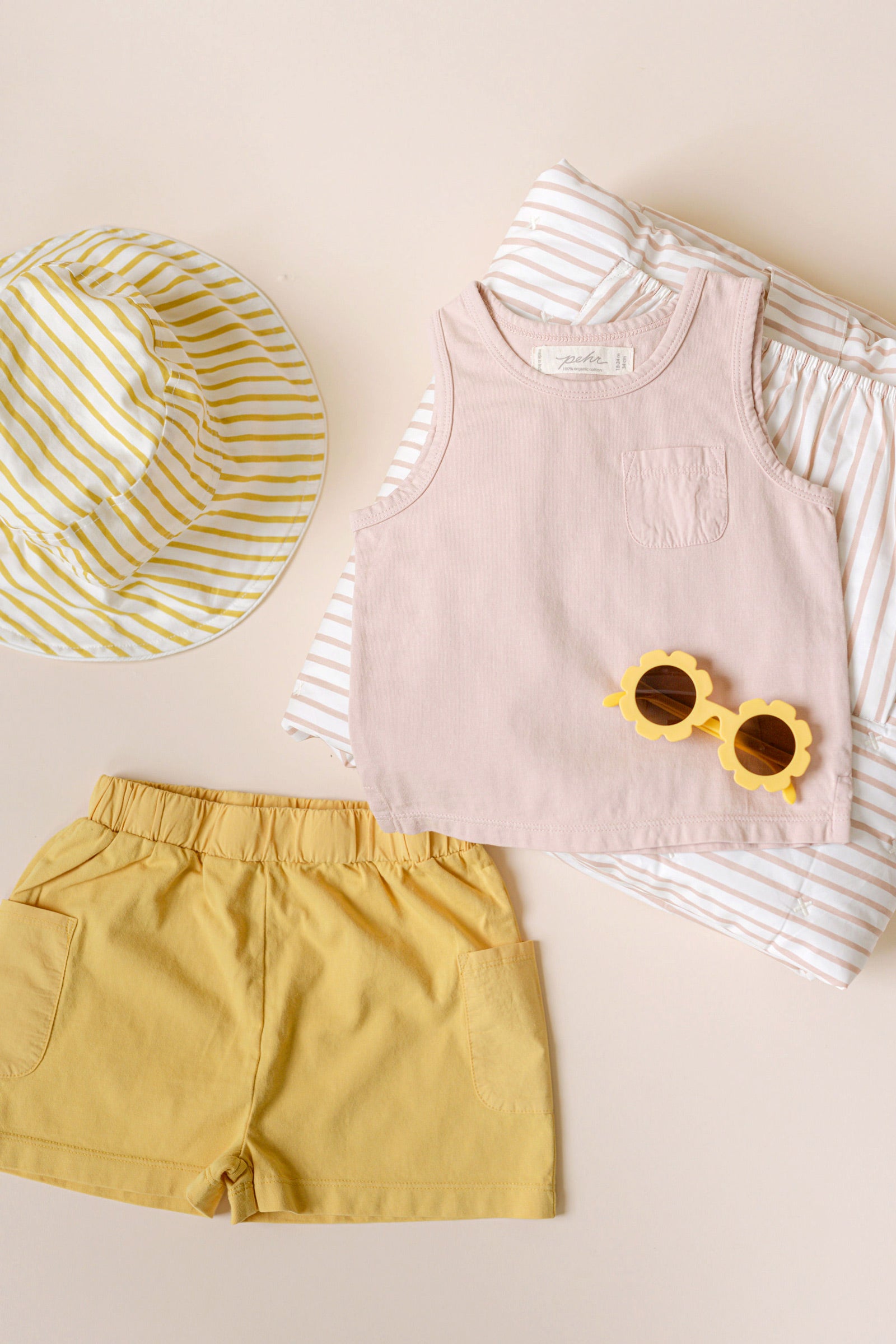 Pehr-Bucket Hat-Stripes Away Marigold-Toddler-3