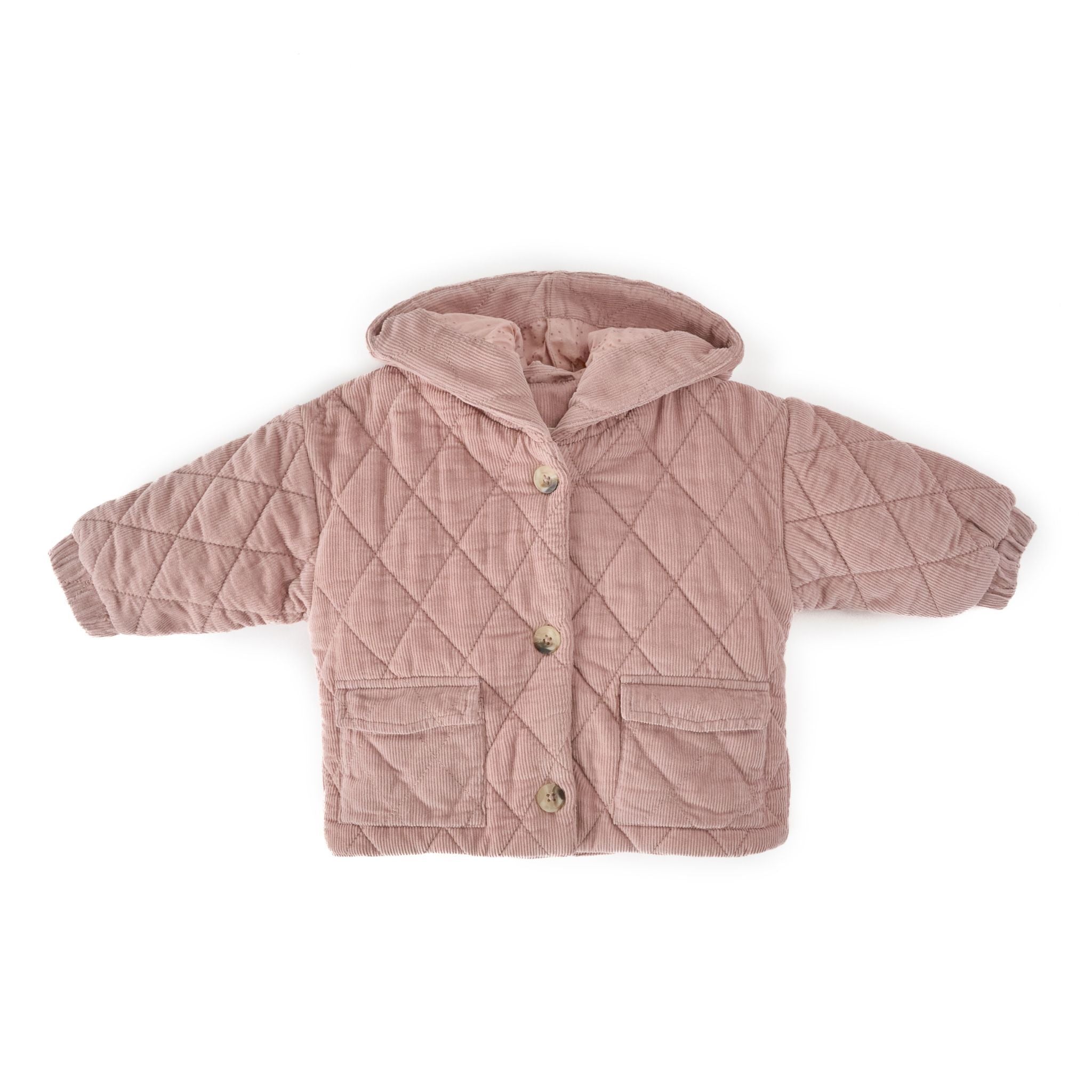 Pehr-Corduroy Quilted Jacket-Rose Pink-1
