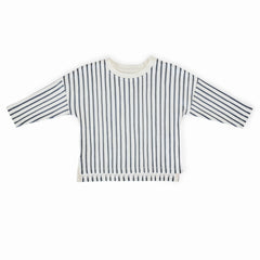 Pehr-Dropped Shoulder Long Sleeve Toddler Top-Stripes Away Ink Blue-1