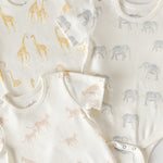 Pehr-Short Sleeve Shoulder Snap One-Piece-Follow Me Elephant-6