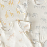Pehr-Short Sleeve Shoulder Snap One-Piece-Follow Me Elephant-6