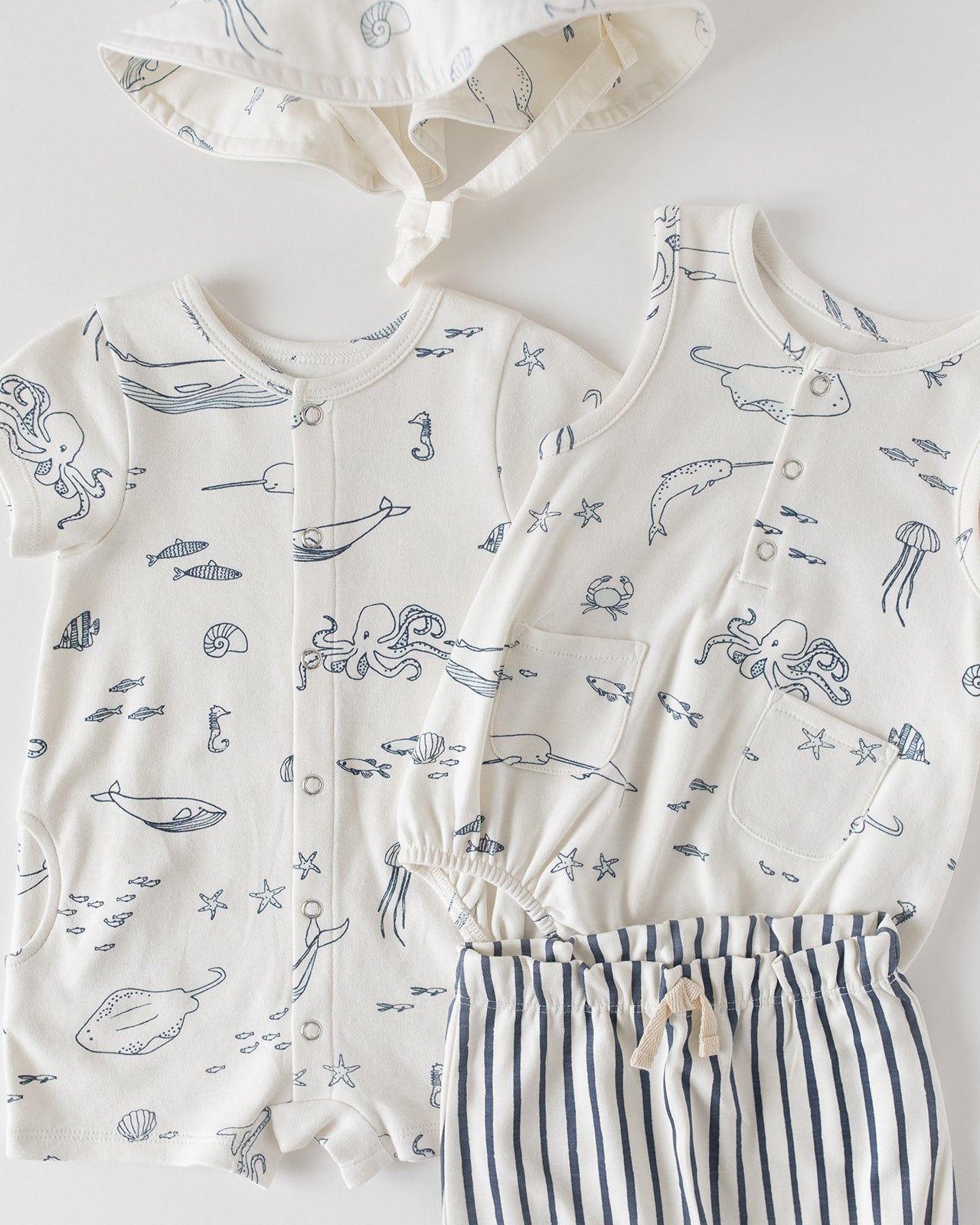 Pehr-Short Sleeve Romper-Life Aquatic-4