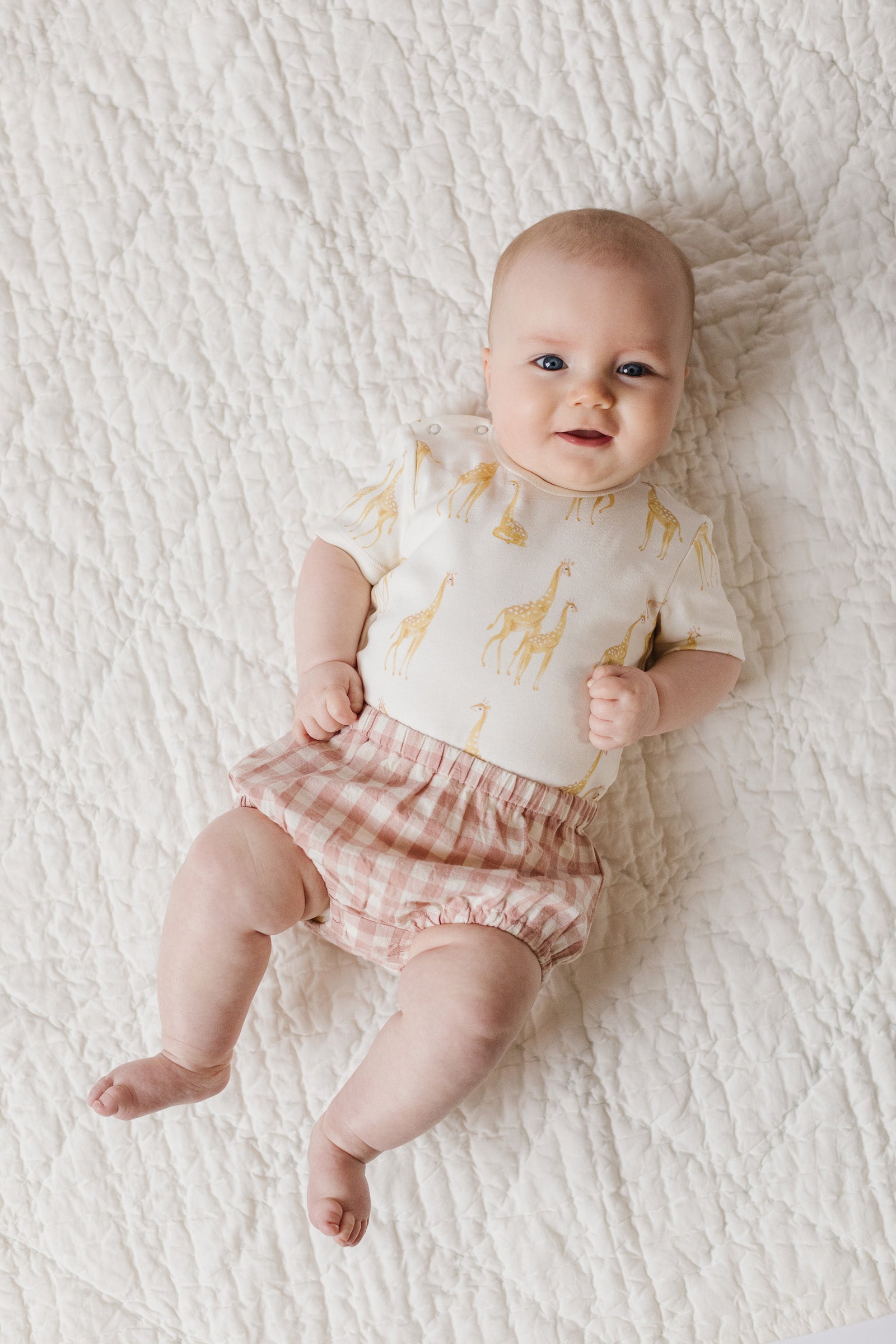 Pehr-Short Sleeve Shoulder Snap One-Piece-Follow Me Giraffe-5