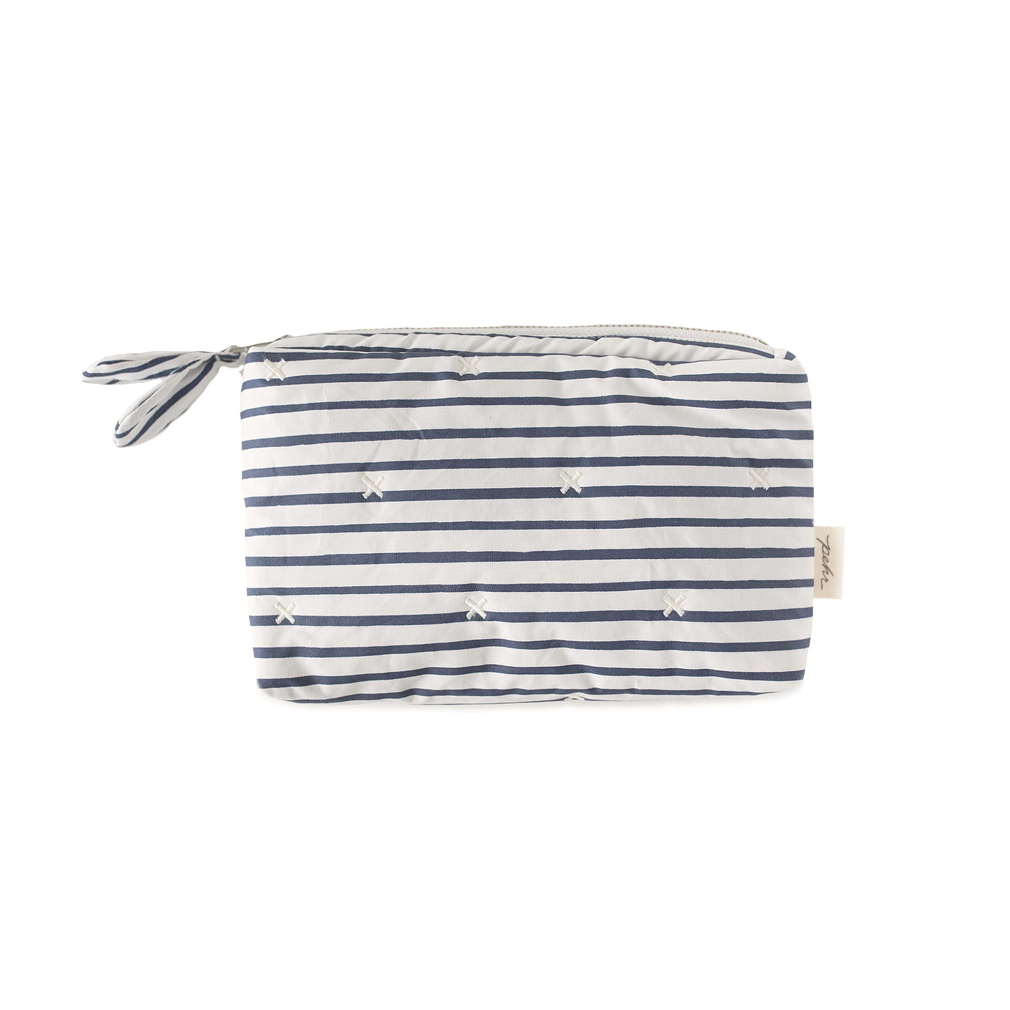 Pehr-On The Go Mini Pouch-Stripes Away Ink Blue Mini-1