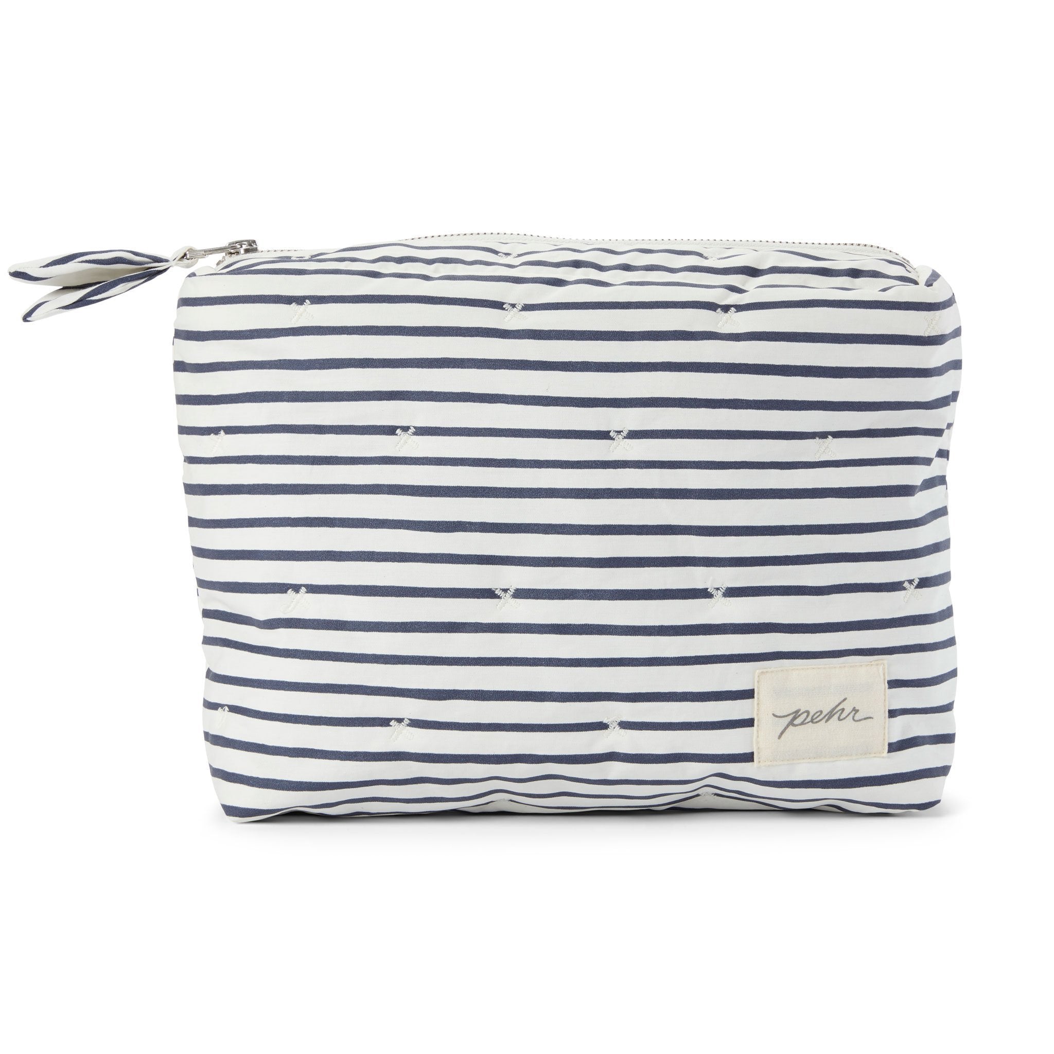 Pehr-On The Go Pouch-Stripes Away Ink Blue Medium-1