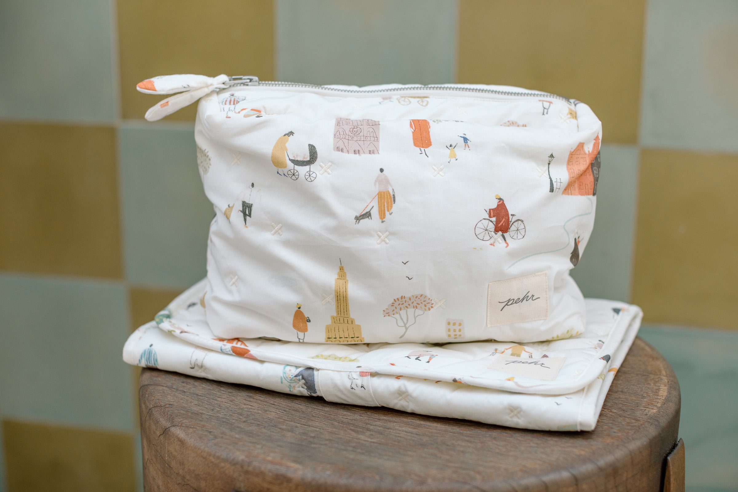 On The Go Travel essentials in Explore the World print. 