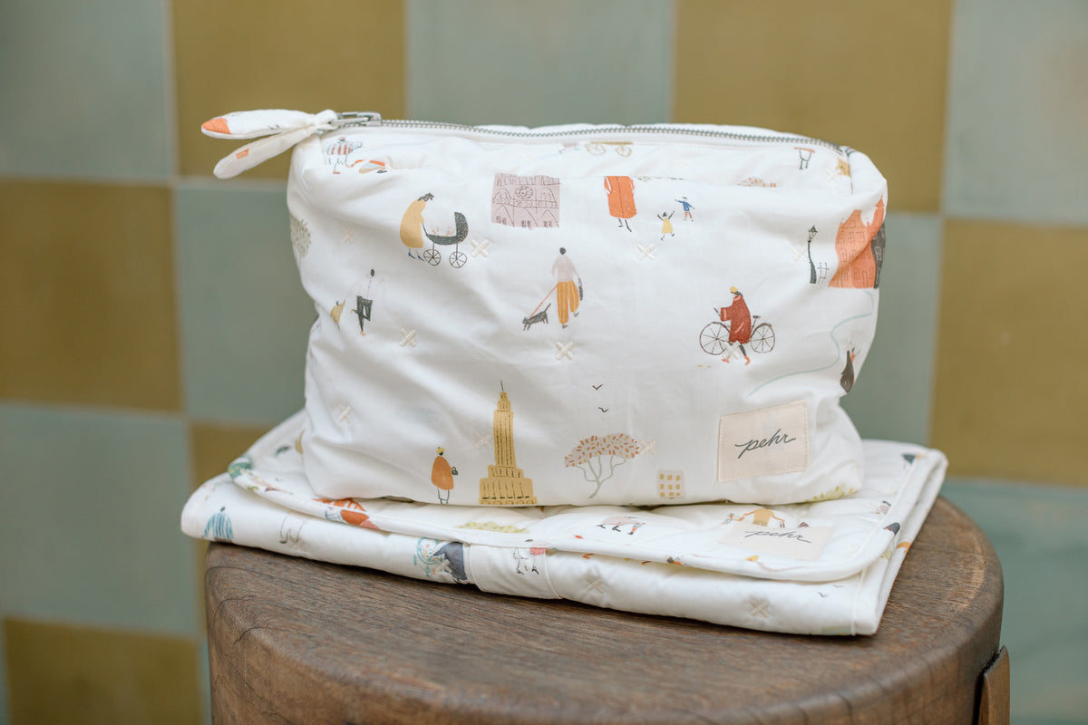On The Go Travel essentials in Explore the World print. 