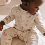 Henley Patch Pocket Romper - Forest Fable