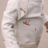 Henley Patch Pocket Romper - High Seas