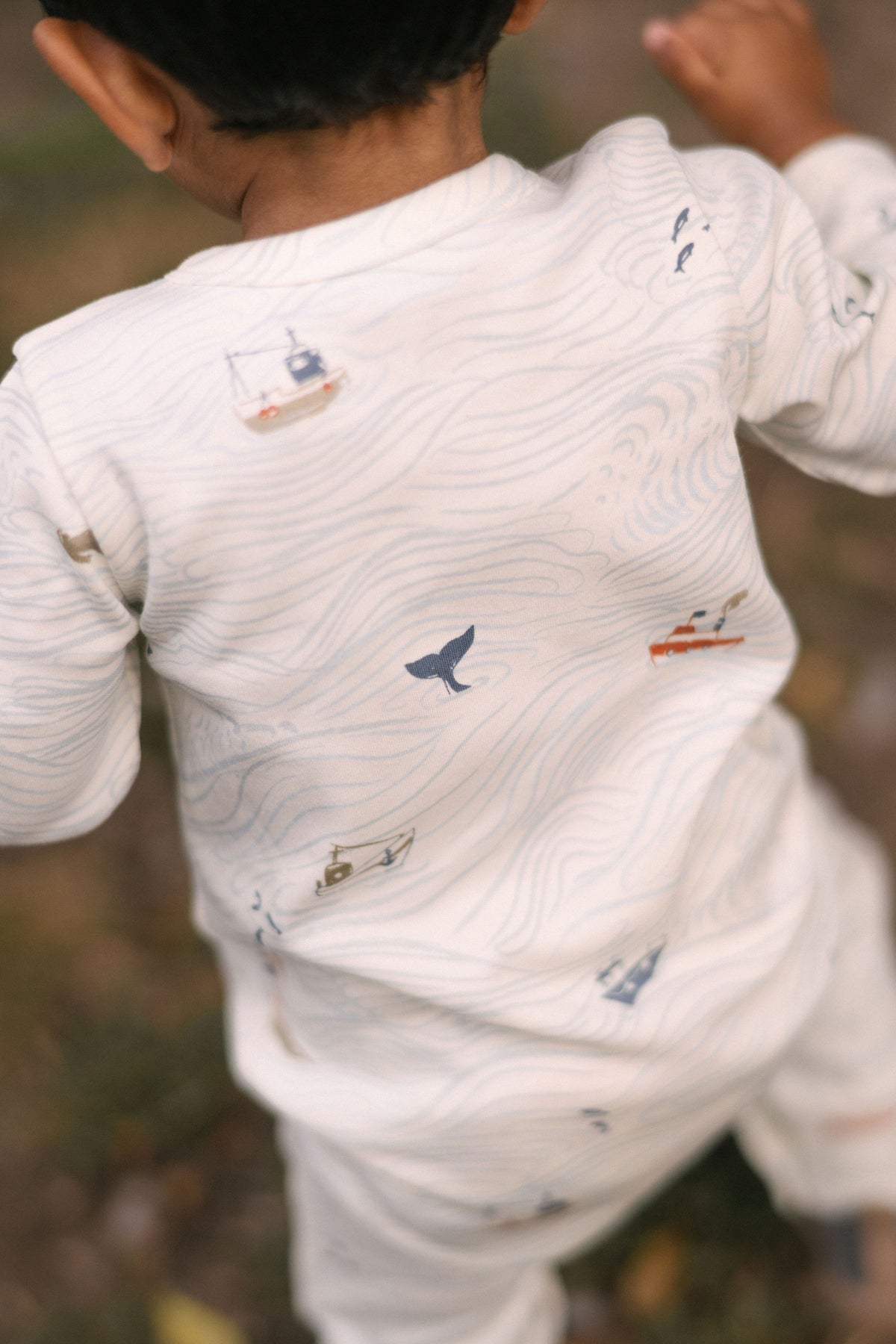 Henley Patch Pocket Romper - High Seas