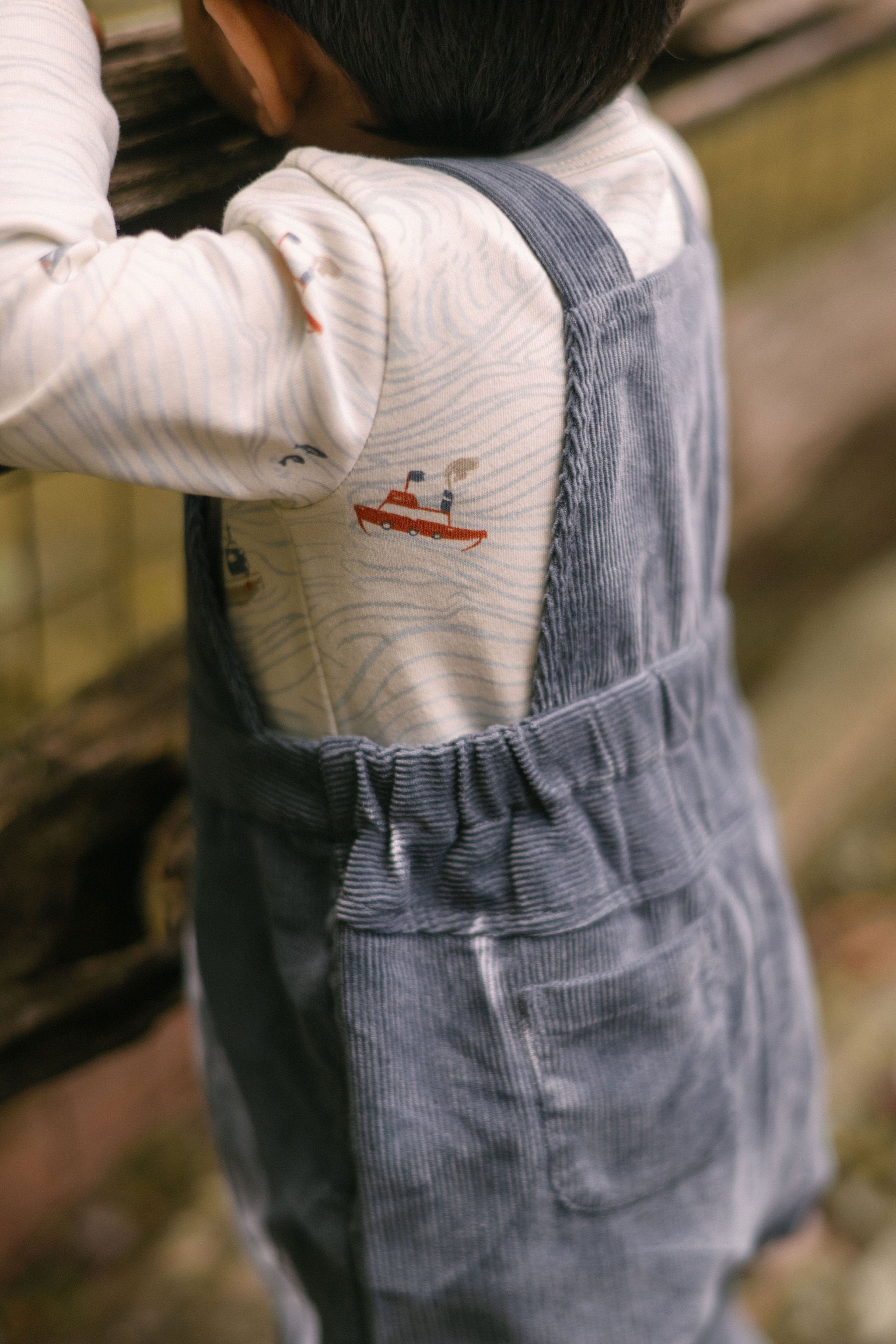 Corduroy Overall - Harbor- Back