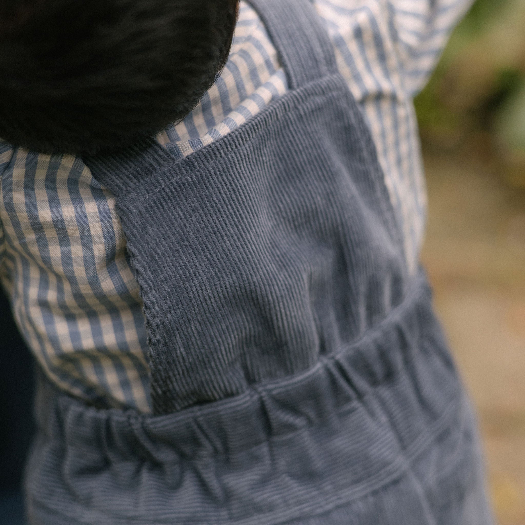Corduroy Overall - Harbor- Back- On Model